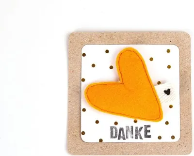 Produktbild von Filzherzmagnet "Danke"