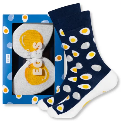 Produktbild von Herren-Baumwollsocken GEKOCHTE EIER Gr. 40-45 von SOXO – Lustiges Geschenk für Männer zum Geburtstag