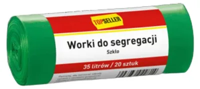 Obrázek produktu pro Pytle na odpadky pro třídění odpadu, zelené, 35 l, 20 kusů