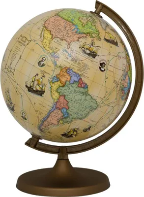 Imagen del producto de Globo terráqueo para coleccionistas, en caja de 22 cm de alto, en inglés.