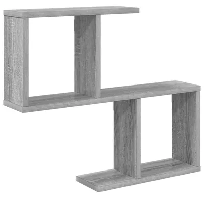 Obrázok produktu pre vidaXL Nástenná polica Sonoma, sivá, 60 x 12 x 50,5 cm, drevotrieska