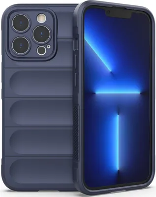 Produktbild von iPhone 13 Pro Max Hülle, Weich TPU Silikon Stossfest Anti-rutsch Schutzhülle für iPhone 13 Pro Max Dunkelblau