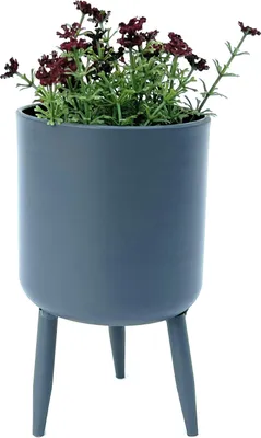 Obrázek produktu pro DanDiBo Květináč s nožičkami Květináč s nožičkami Kovový šedý 17 cm 96260 S Moderní stojan na rostliny