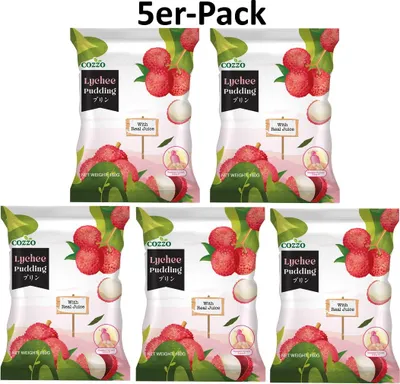 Produktbild von 5er-Pack COZZO Frucht Jelly Gelee Bonbons Litschi 160g