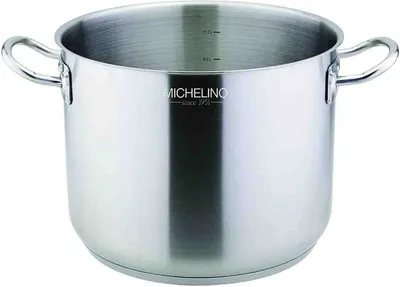 Immagine prodotto di Pentola per verdure Michelino Ø38cm senza coperchio Pentola per minestre Pentola di cottura in acciaio inox 18/10 per tutti i tipi di piano cottura