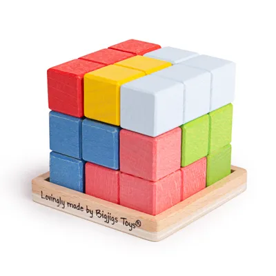 Obrázok produktu pre Bigjigs Toys Drevené skladacie kocky