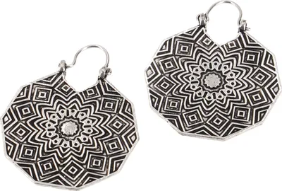 Produktbild von Tribalohrringe aus Messing, Boho Ethnoohrringe, Goaschmuck - Model 7/silber, Silber-Farben, Ohrringe + Ohrstecker Modeschmuck