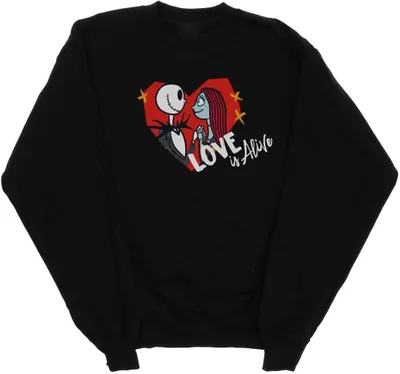 Produktbild von Disney - "The Nightmare Before Christmas Is Alive" Sweatshirt für Damen BI31814 (XL) (Schwarz)