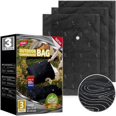 Produktbild von Reise-Vakuumbeutel-Set, 8L, groß, für Kleidung und Bettwäsche