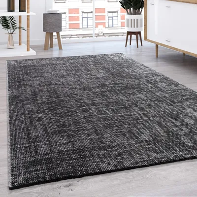 Produktbild von Teppich Wohnzimmer Flachgewebe Modern Sisal Muster Einfarbig Pastell Fransen Grösse 80x150 cm