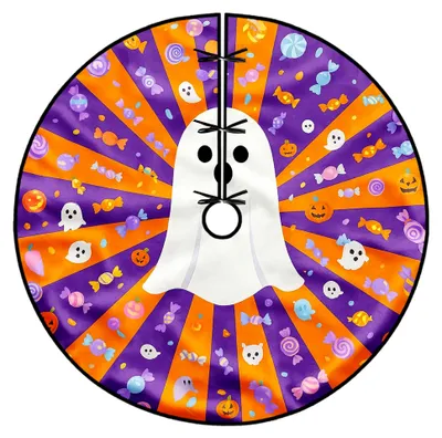 Produktbild von Halloween-Baumrock in Violett, dekorativ für Süßigkeiten und Kürbisse, für Innen- und Außenbereich, festliche Party-Dekoration