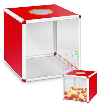 Immagine prodotto di Solidchoice - Scatola per lotterie con struttura in alluminio e pannelli in acrilico