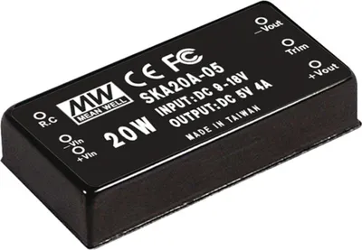 Produktbild von MEANWELL SKA20C-15, DC DC-Wandler, 36-75V:+15V 1333mA 20W