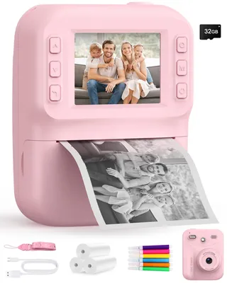 Produktbild von Teoryieer Sofortbildkamera Kinder 48MP,1080P Video,2,4 Zoll IPS (Rosa)