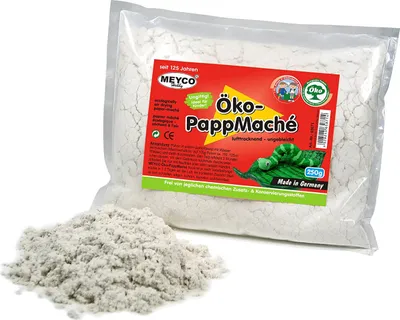 Meyco Öko Pappmache in Pulverform lufttrocknend ungebleicht 250g