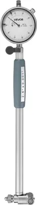 Produktbild von Messuhr-Anzeiger und Bohrungsmessgerät-Messwerkzeugsatz, Messuhr mit einer Genauigkeit von 0,03 mm, Bohrungsbereich von 50,8 bis 152,4 mm mit Stange, Aufbewahrungskoffer, Ambosse für industrielle Bearbeitungsmessungen