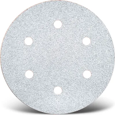 Produktbild von MENZER White Klett-Schleifscheiben, 225 mm, 6-Loch, f. Trockenbauschleifer, Normalkorund (5 Stk.) K180