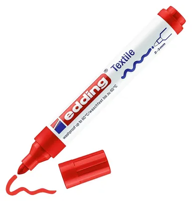 Produktbild von Edding 4500, Rot, Rundspitze, Rot, Weiß, 2 mm, 3 mm, Tinte auf Wasserbasis