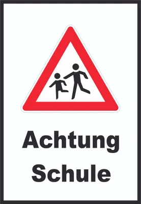 Produktbild von Achtung  Schule Schild Vorsicht Kinder  A1 (594x841mm)