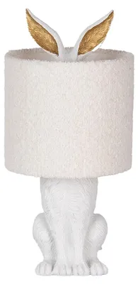 Produktbild von Clayre & Eef Tischlampe Kaninchen Ø 20x43 cm Weiß Kunststoff