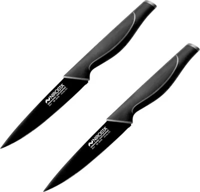 Image de Set de 2 couteaux universels 29 cm en acier inoxydable Nirosta Black Edition