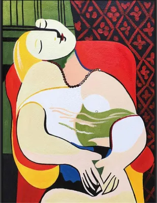 Image de Peinture par numéros avec cadre Peinture - Femme Cubisme 40x50 cm