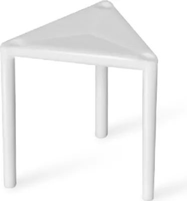 Produktbild von 1000 Abstandhalter für Pizzakartons/Pizzaboxen 37 x 29 mm weiß, dreieckig – PP