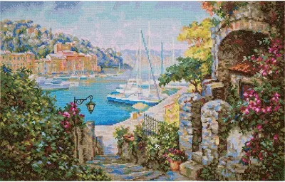 Produktbild von Panna Kreuzstichset "Am südlichen Meer" 45,5x29cm, Zählmuster