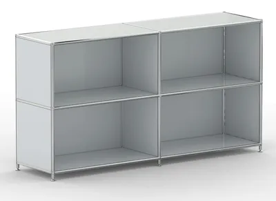 Produktbild von Regal Büro, 4 offene Fächer, Breite 152 cm, Lichtgrau