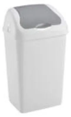 Obrázok produktu pre Odpadkový kôš Heidrun - výklopný, biely, 18 l