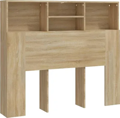 Produktbild von vidaXL Bett-Kopfteil mit Ablagen Sonoma-Eiche 120x19x103,5 cm
