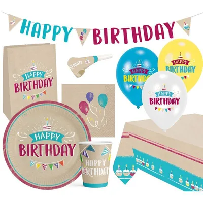Produktbild von My Birthday Party Partyset 60-teilig