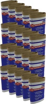 Produktbild von 200 Stück Papier Biomüllbeutel 10 Liter für organische Küchenabfälle Braun Reißfest und Nassfest