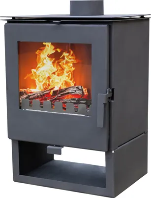 Produktbild von Kaminofen ALAZ K5S Schwarz Holzofen 6 kW Holz Ofen Kamin Heizofen Dauerbrandofen Hüttenofen