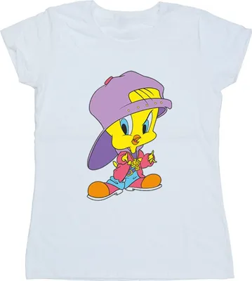 Produktbild von Looney Tunes - "Tweety Pie Hip Hop" T-Shirt für Damen BI27844 (M) (Weiß)