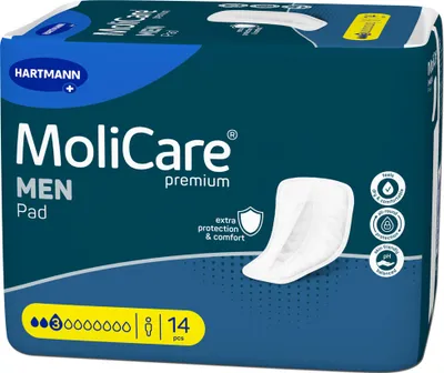 Produktbild von Hartmann MoliCare Premium MEN Pad 3D P14 | Packung (14 Stück)