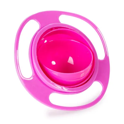 Produktbild von Gyro Bowl 360 Grad drehbar, auslaufsicher, Gyroskop-Schüssel mit Deckel,Red