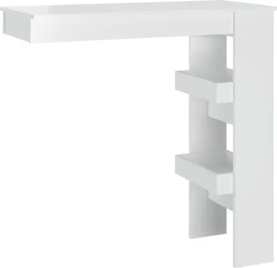 Obrázek produktu pro vidaXL Nástěnný barový stůl vysoký lesk bílý 102x45x103,5 cm Dřevěný materiál