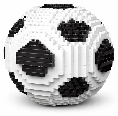Produktbild von Bausteinset Fußball 3D Modell 864 Teile kreativ