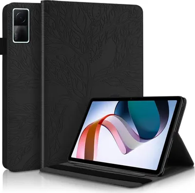 Produktbild von Für Xiaomi Redmi Pad 10.6 Zoll Schwarz Kunst Leder Hülle Tablet Tasche Etuis Neu