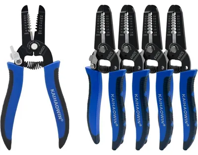Productafbeelding van Isolatiedraadstrippers, 5 stuks, met vergrendeling en snijfunctie, geschikt voor draden van 10-22 AWG