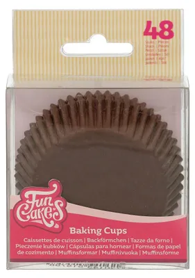 Backförmchen für Cupcakes, braun, 48 Stück, 5 cm