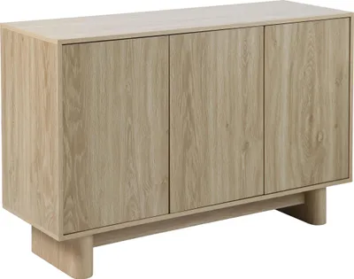 Immagine prodotto di Credenza scandinava a 3 ante 120 cm in legno chiaro - Oviala Bowy