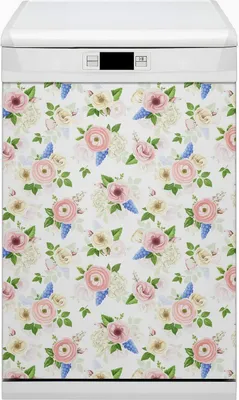 Produktbild von Magnetmatte Geschirrspüle Abwaschbar Küche Magnete  Nachbildung 45x80 cm  - Gezogene Blumen