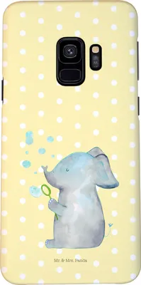 Produktbild von Mr. & Mrs. Panda Samsung Galaxy S9 Handyhülle Elefant Seifenblasen - Gelb Pastell - Geschenk, Heimat, Cover, Liebesspruch, Lustige Sprüche, Handy Schutzhülle, Liebe