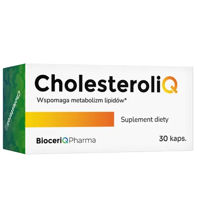 Zdjęcie produktu dla BioceriQ CholesteroliQ 30 kaps. naturalne wsparcie w utrzymaniu prawidłowego poziomu cholesterolu