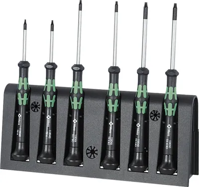 Image de Jeu de tournevis électroniques Wera, pour TX, Kraftform Micro, 6 pièces