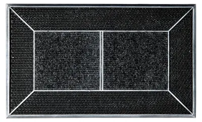 Produktbild von Rutschfeste Fußmatte für den Außenbereich - Wetterfeste Schmutzfangmatte - Outdoor Türmatte aus Rips und Gummi - Strapazierfähiger Fußabtreter - 45x75 cm anthrazit