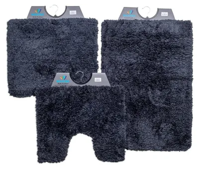 Image de Tapis de bain antidérapant - Tapis de bain anthracite uni