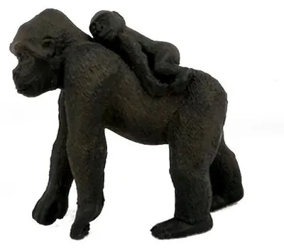 Immagine prodotto di A - Statuetta di gorilla con cucciolo 7 cm